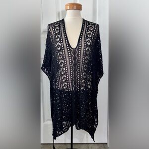 SHEIN Black Lace Swim Cover-Up
